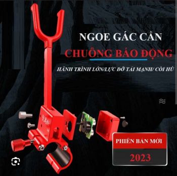 Ngoe Gác Cần CÓ CHUÔNG BÁO ĐỘNG Câu Đài Hố Đấu Săn Hàng - Có Chốt Thu Gọn , Ngoe Phụ Chống Mất Cần, Tự Đóng Cá