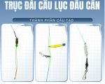 Bộ dây trục câu lục cần tay, Trục buộc sẵn câu lục đầu cần